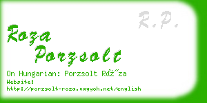 roza porzsolt business card